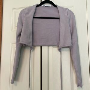 Zara | wrap cropped sweater